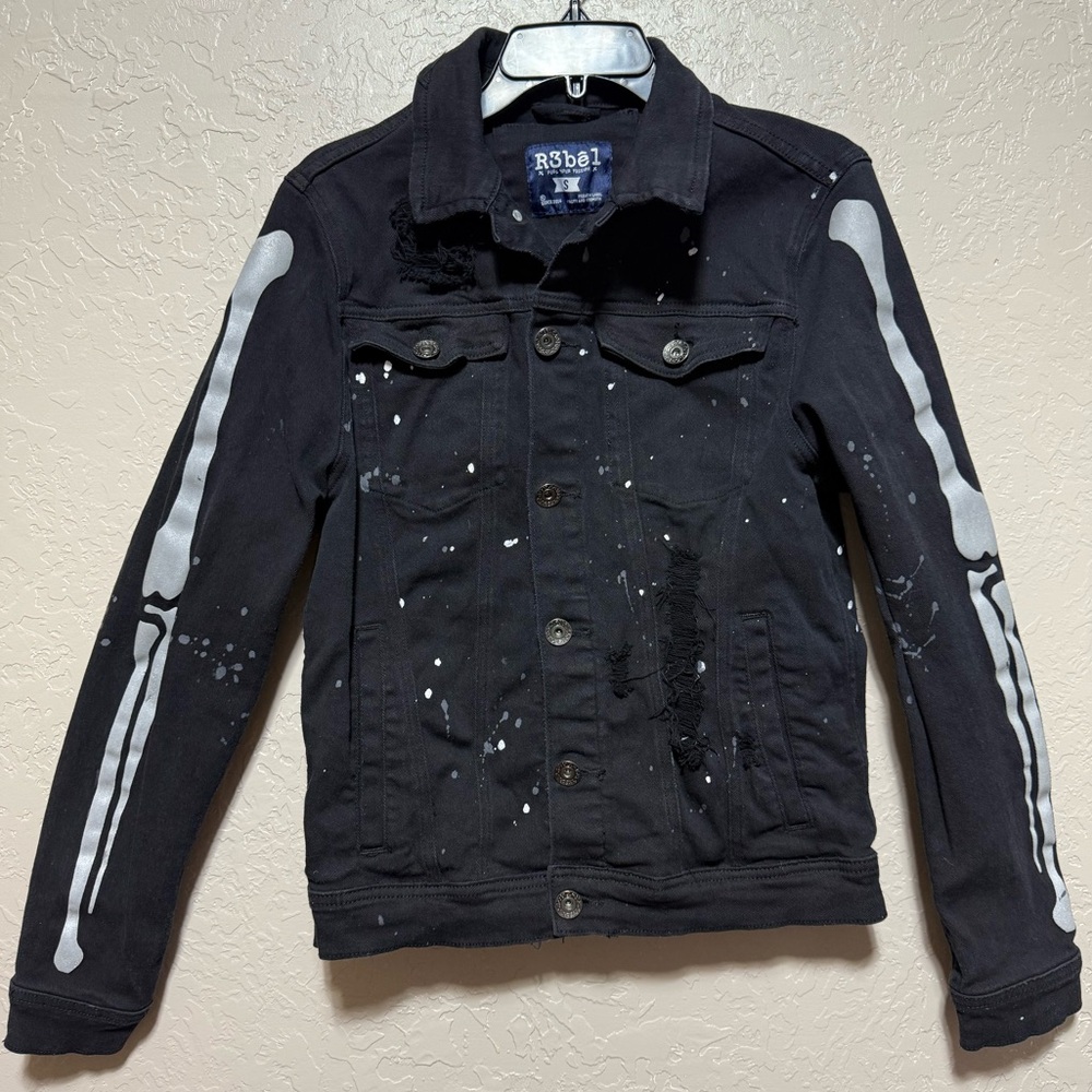 R3bel Fuel Your Passion Denim Jacket Black Size Small